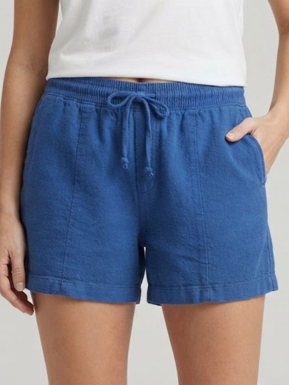 GAP Blue High-Waist Drawstring Shorts